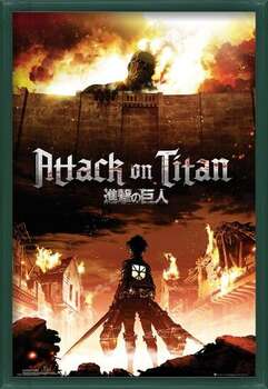 Rámovaný plakát Attack on Titan (Shingeki no kyojin) - Key Art