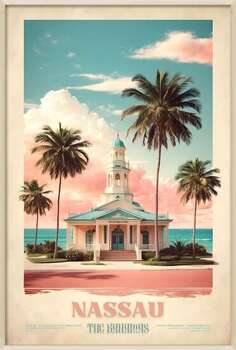 Plakát Nassau Vintage Travel Poster - Caribbean Charisma Rediscover