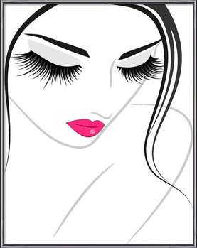 Rámovaný plakát Lash extension beauty icon