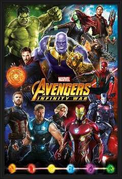 Rámovaný plakát Avengers: Infinity War - Characters