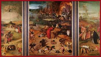 Plakát Triptych of the Temptation of St. Anthony