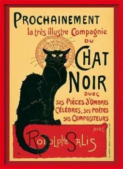 Rámovaný plakát Le Chat Noir - Steinlein + 39R