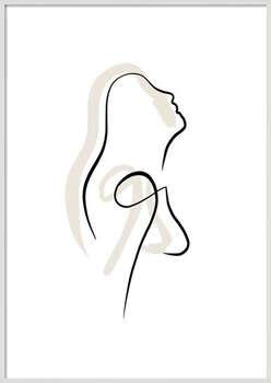 Plakát Line art face