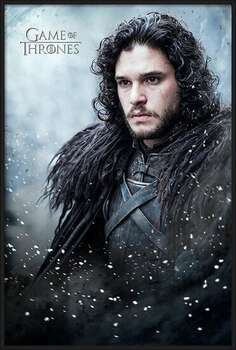 Rámovaný plakát Game of Thrones - Jon Snow