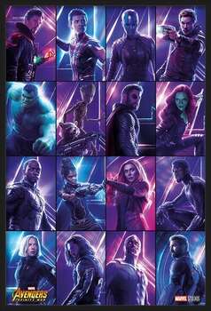 Rámovaný plakát Avengers: Infinity War - Heroes