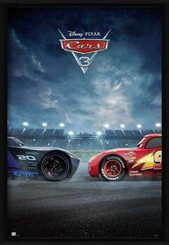 Rámovaný plakát Cars 3 - Duel
