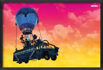 Rámovaný plakát Fortnite - Battle Bus